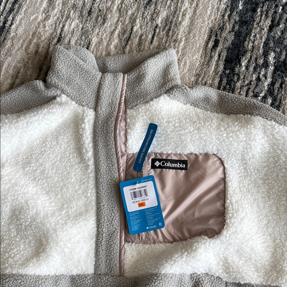 NWT Columbia Ladies' Half Snap Sherpa Fleece Pullover, Grey - Picture 7 of 7